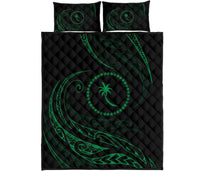 Chuuk Islands Quilt Bed Set - Green - Frida Style Green - Polynesian Pride