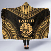 Tahiti Polynesian Chief Hooded Blanket - Gold Version - Polynesian Pride