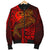 Pohnpei Men's Bomber Jacket - Red Shark Polynesian Tattoo - Polynesian Pride