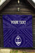 Guam Personalised Premium Quilt - Guam Seal With Polynesian Tattoo Style (Blue) - Polynesian Pride