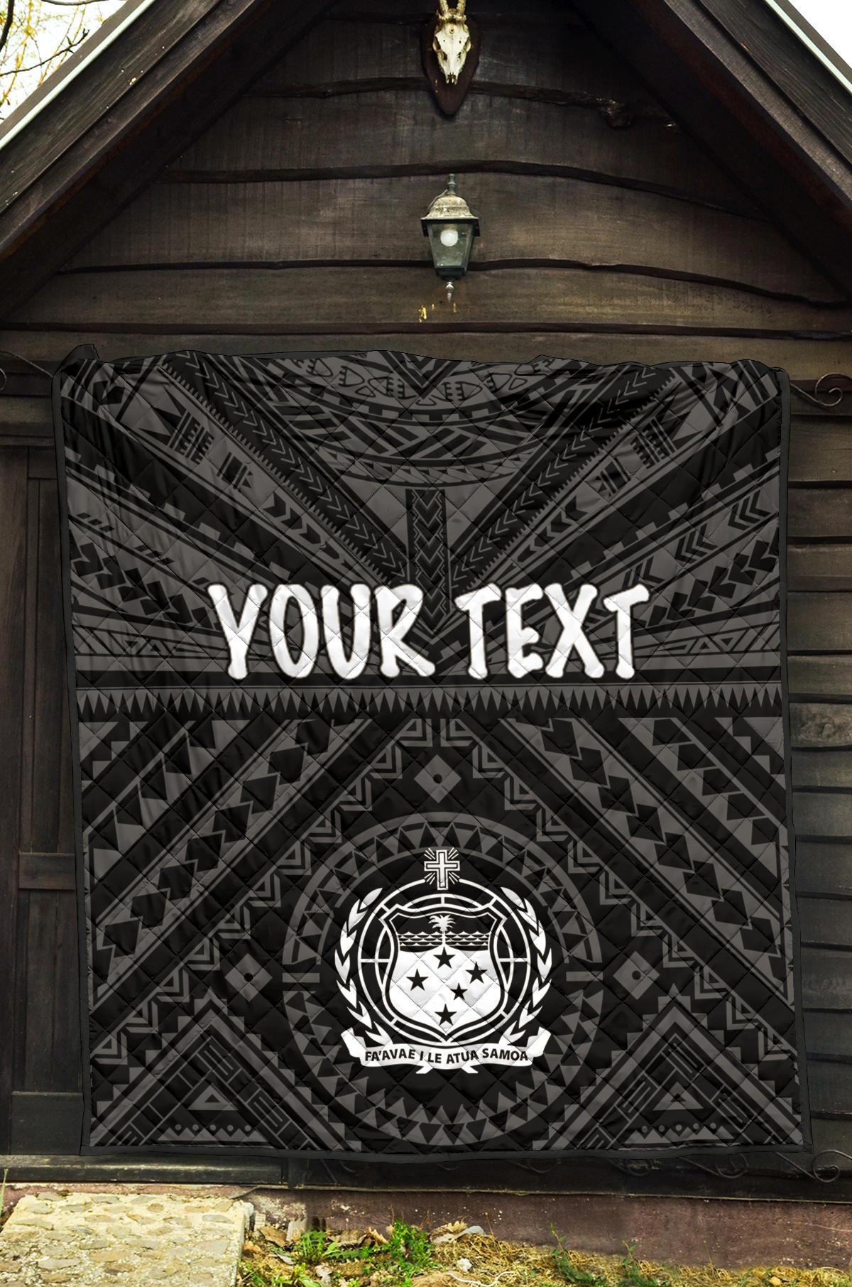 Samoa Personalised Premium Quilt - Samoa Seal In Polynesian Tattoo Style - Polynesian Pride