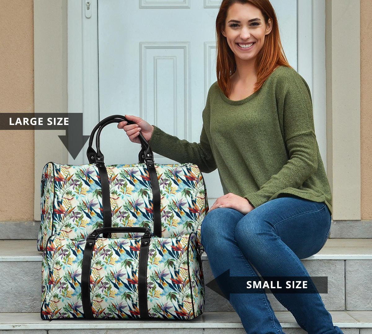 Hawaii Seamless Tropical Flower Plant And Leaf Hawaii Travel Bag - Polynesian Pride