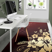 Golden Hibiscus Area Rug - Polynesian Pride