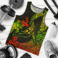 Hawaii Men's Tank Top - Polynesian Humpback Whale BLACK - Polynesian Pride