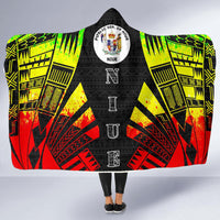 Niue Hooded Blanket - Polynesian Tattoo Reggae - Polynesian Pride