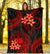 Samoa Polynesian Premium Blanket - Red Plumeria - Polynesian Pride