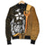 Pohnpei Micronesia Men's Bomber Jackets Gold - Turtle With Hook - Polynesian Pride