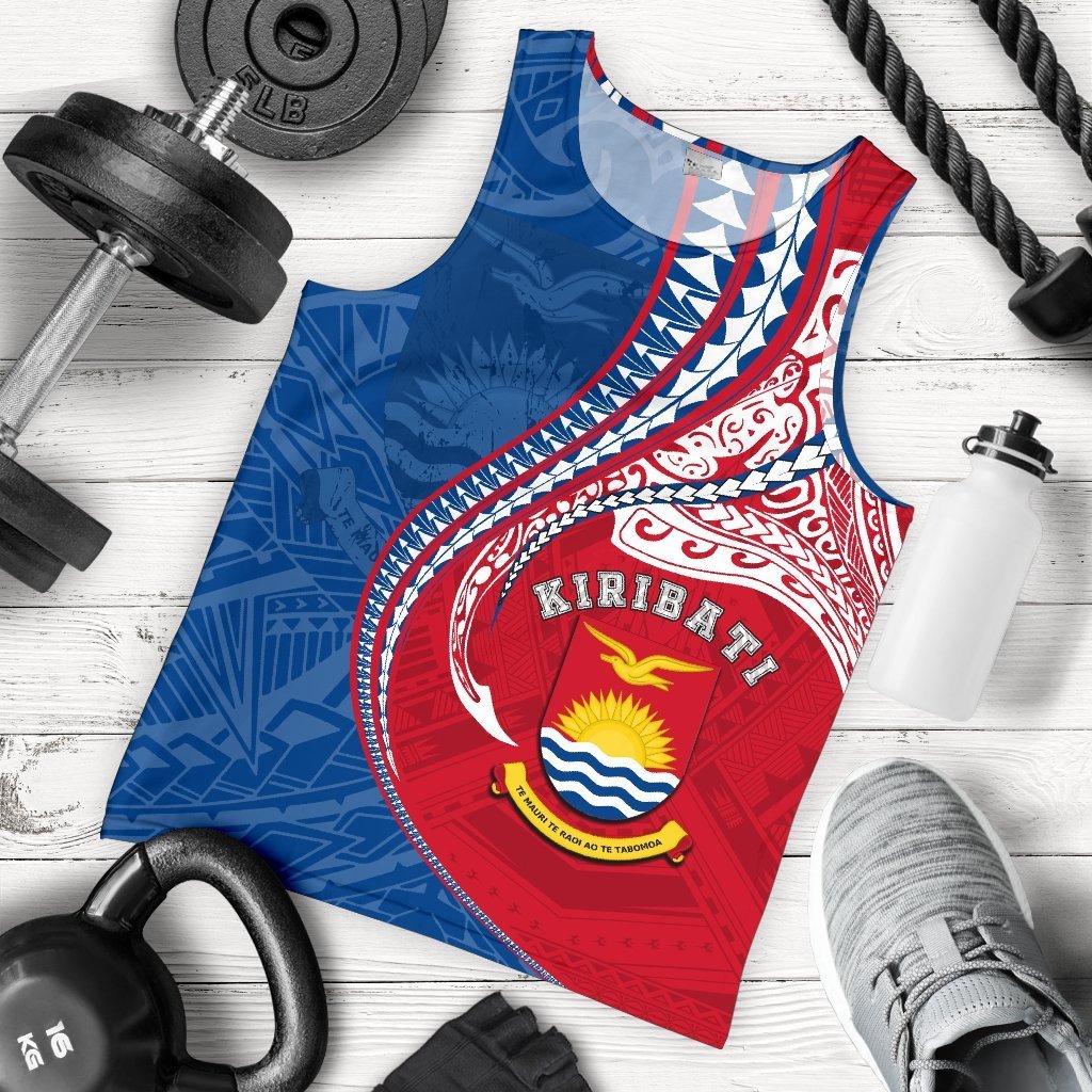 Kiribati Men's Tank Top Kanaloa Tatau Gen KI Red - Polynesian Pride