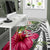 Hawaii Polynesian Turtle Tropical Hibiscus Plumeria Rug - Gray - Polynesian Pride