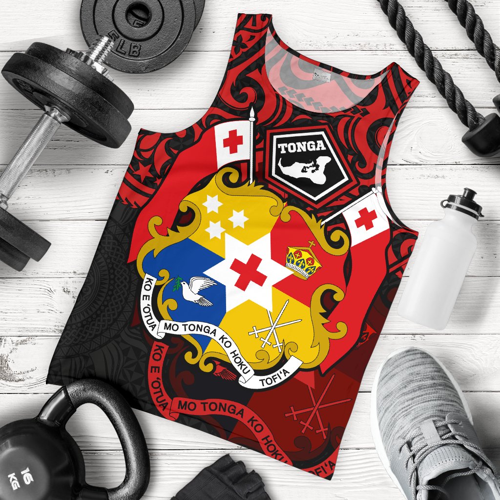 Tonga Men's Tank Top - Tongan Pride RED - Polynesian Pride