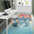 Hawaii Turtle Ohana Stary Night Hibiscus Rug - Polynesian Pride