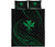 Kanaka Quilt Bed Set - Green - Frida Style Black - Polynesian Pride
