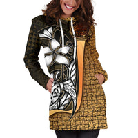 Federated States of Micronesia Women's Hoodie Dress Gold - Turtle With Hook - Polynesian Pride