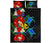 Kanaka Maoli (Hawaiian) Quilt Bed Set - Polynesian Hibiscus Turtle Palm Leaves Blue - Polynesian Pride