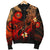 Tahiti Polynesian Men's Bomber Jacket - Plumeria Flowers And Waves - Polynesian Pride