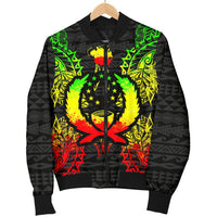 Pohnpei Polynesian Men's Bomber Jacket Map Reggae - Polynesian Pride