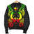 Pohnpei Polynesian Men's Bomber Jacket Map Reggae - Polynesian Pride