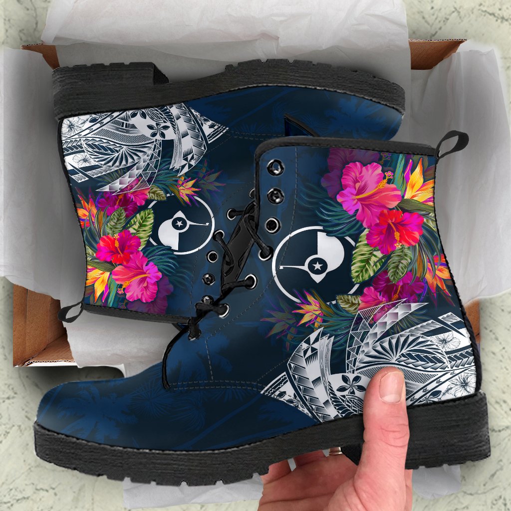 YAP Leather Boots - YAP Summer Vibes Blue - Polynesian Pride
