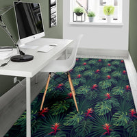 Tropical Monstera Leaf Green Rug - Polynesian Pride