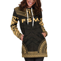 Federated States Of Micronesia Women's Hoodie Dress - Polynesian Gold Chief - Polynesian Pride
