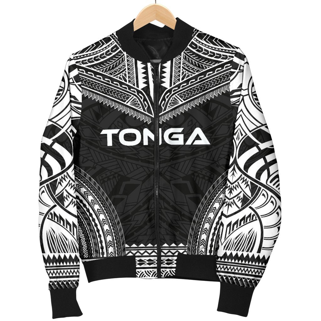 Tonga Polynesian Chief Women'S Bomber Jacket - Black Version - Polynesian Pride