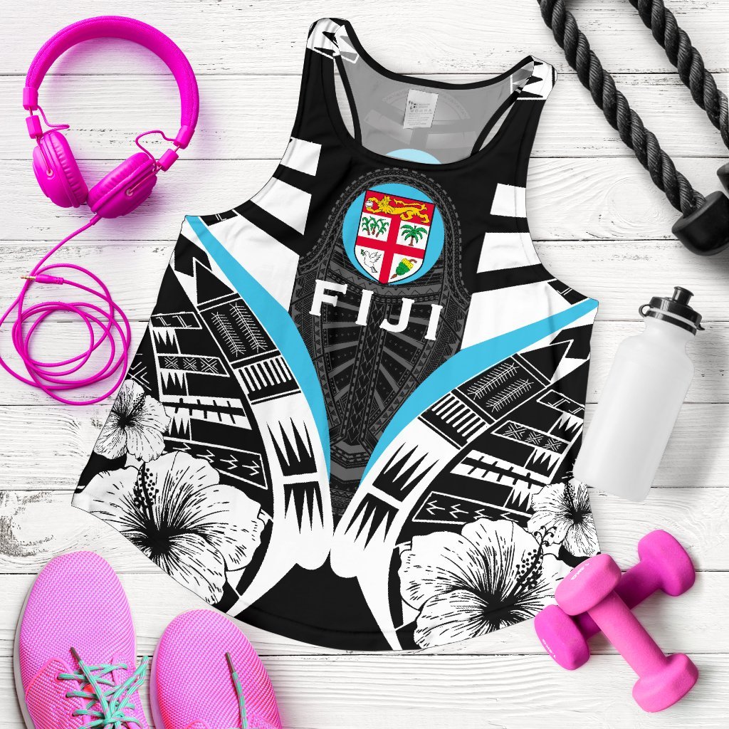 Fiji Tattoo Racerback Tank Hibiscus K9 - Polynesian Pride
