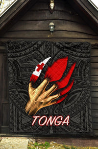 Tonga Premium Quilt - Tonga In Me (Black) - Polynesian Pride