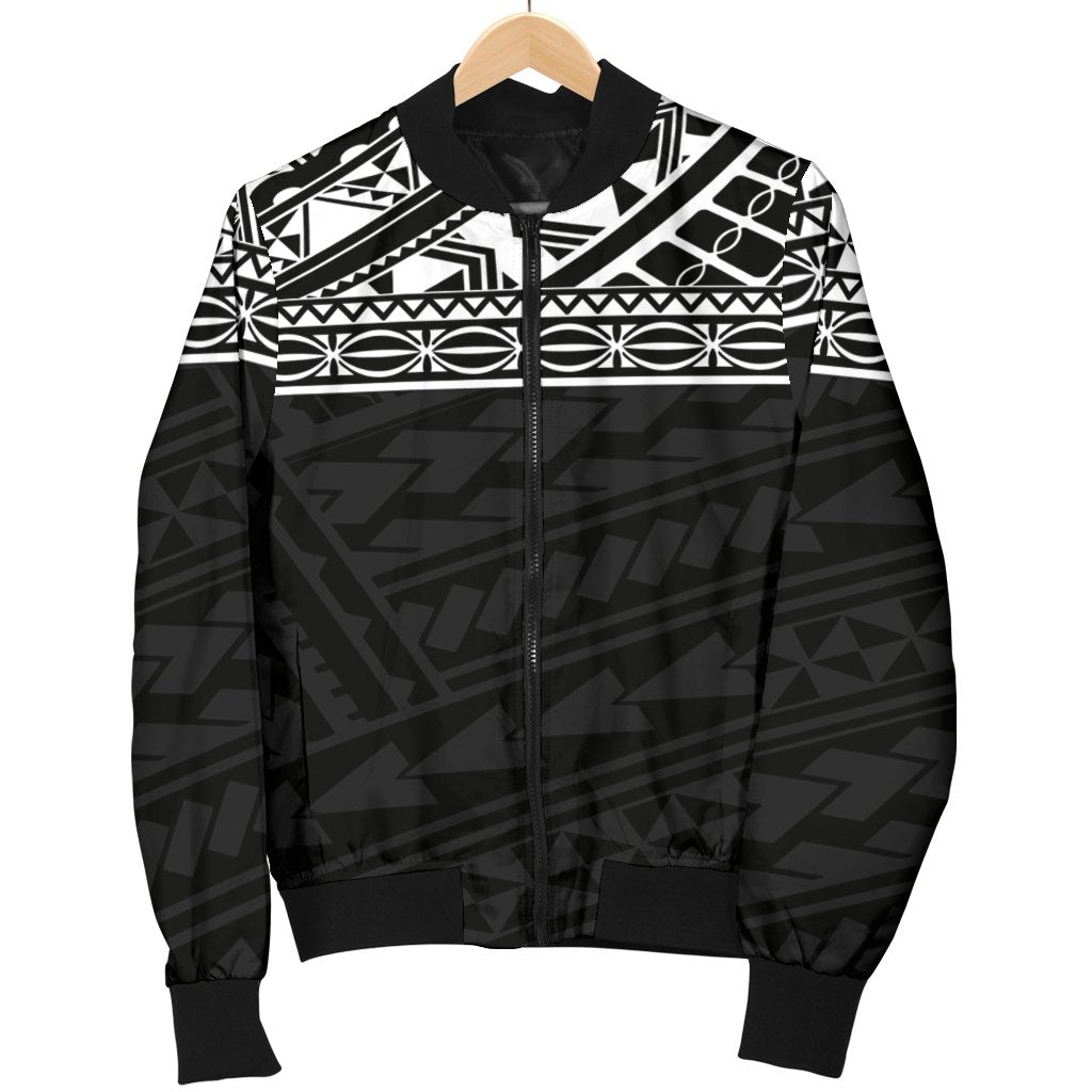 Polynesian Men's Bomber Jacket Black - Polynesian Pride