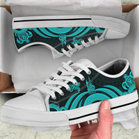 New Caledonia Low Top Canvas Shoes - Turquoise Tentacle Turtle - Polynesian Pride