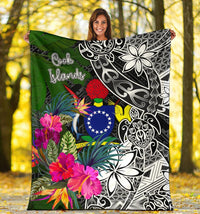 Cook Islands Premium Blanket - Turtle Plumeria Banana Leaf - Polynesian Pride