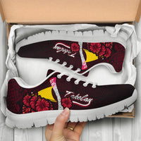 Tokelau Polynesian Sneakers - Coat Of Arm With Hibiscus - Polynesian Pride