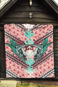 Hawaii Turtle Kanaka Hibiscus Tropical Polynesian Premium Quilt - Sweet Style - AH - Polynesian Pride