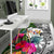 Niue Area Rug White - Turtle Plumeria Banana Leaf - Polynesian Pride