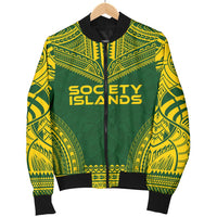 Society Islands Flag Polynesian Chief Men's Bomber Jacket - Polynesian Pride