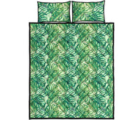 Hawaii Quilt Bed Set Tropical Leaves Jungle Monstera Leaf AH - Polynesian Pride
