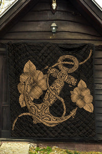 Anchor Gold Poly Tribal Premium Quilt - Polynesian Pride