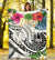 FSM Polynesian Premium Blanket - Summer Plumeria (White) - Polynesian Pride
