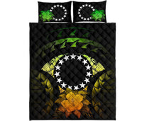 Cook Islands Polynesian Quilt Bed Set Hibiscus Reggae - Polynesian Pride