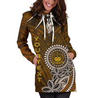 Samoa Custom Personalised Hoodie Dress - Polynesian Boar Tusk - Polynesian Pride