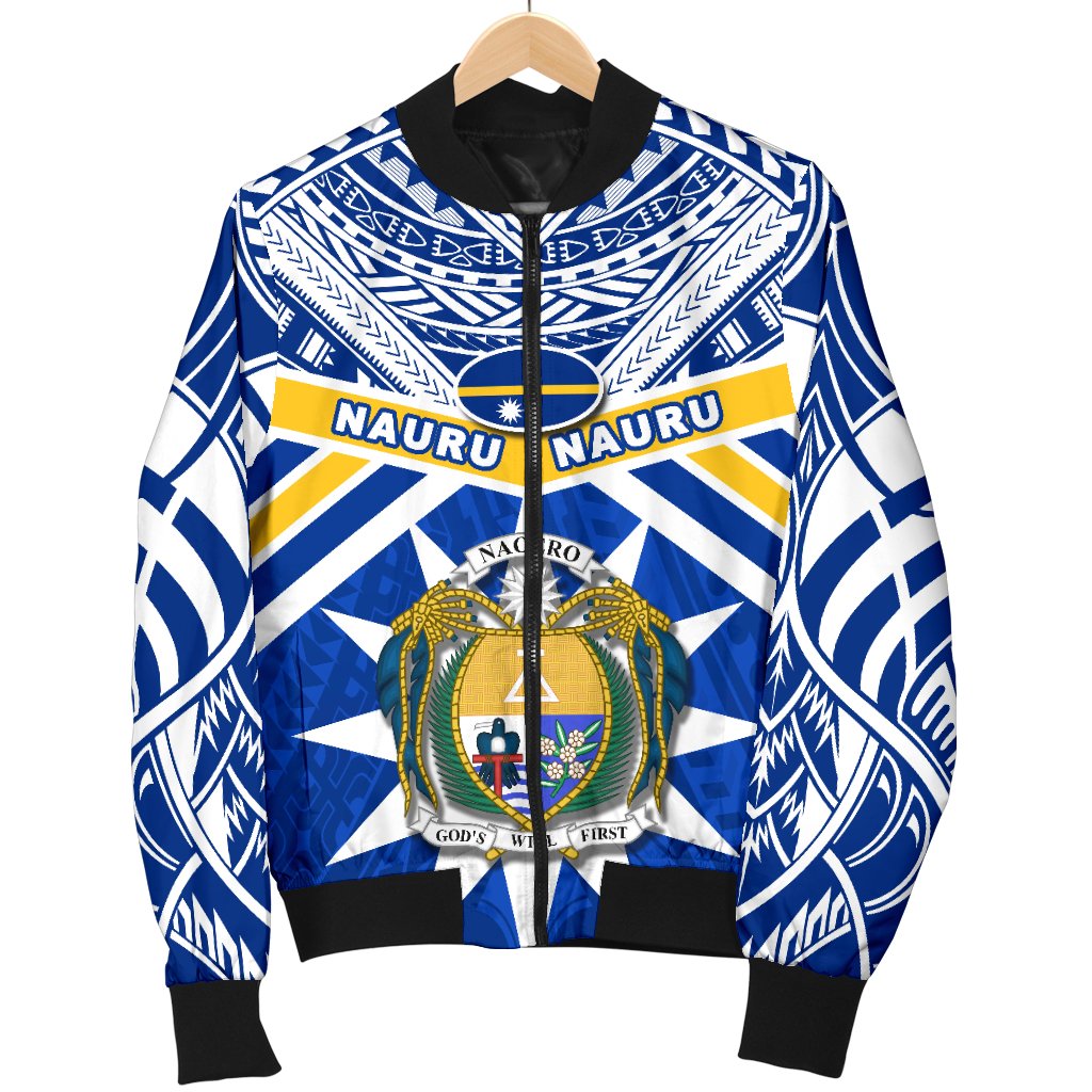 Nauru Rugby Women Bomber Jacket Symbol Star Polynesian - Polynesian Pride