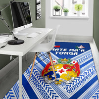 Mate Ma'a Tonga Rugby Area Rug Polynesian Creative Style - Blue - Polynesian Pride