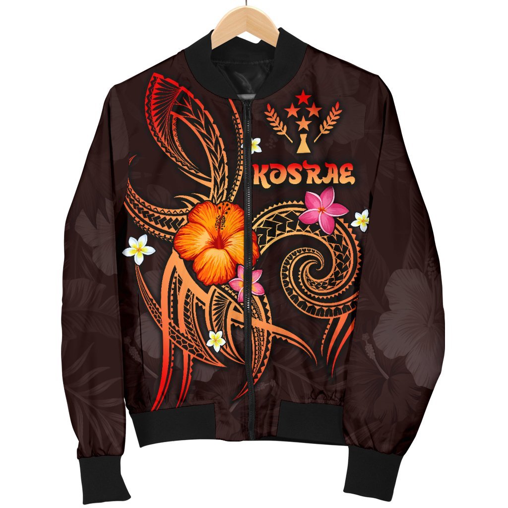 Kosrae Polynesian Men's Bomber Jacket - Legend of Kosrae (Red) - Polynesian Pride