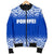 Pohnpei Women's Bomber Jacket - Fog Blue Style - Polynesian Pride