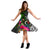 Vanuatu Midi Dress - Turtle Plumeria Banana Leaf - Polynesian Pride