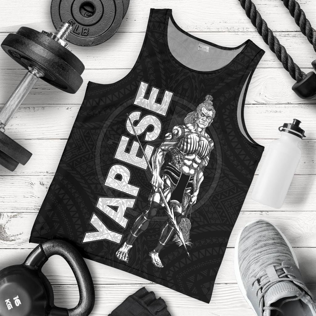 Yap Polynesian Men's Tank Top - Micronesia Yapese Warrior Black - Polynesian Pride