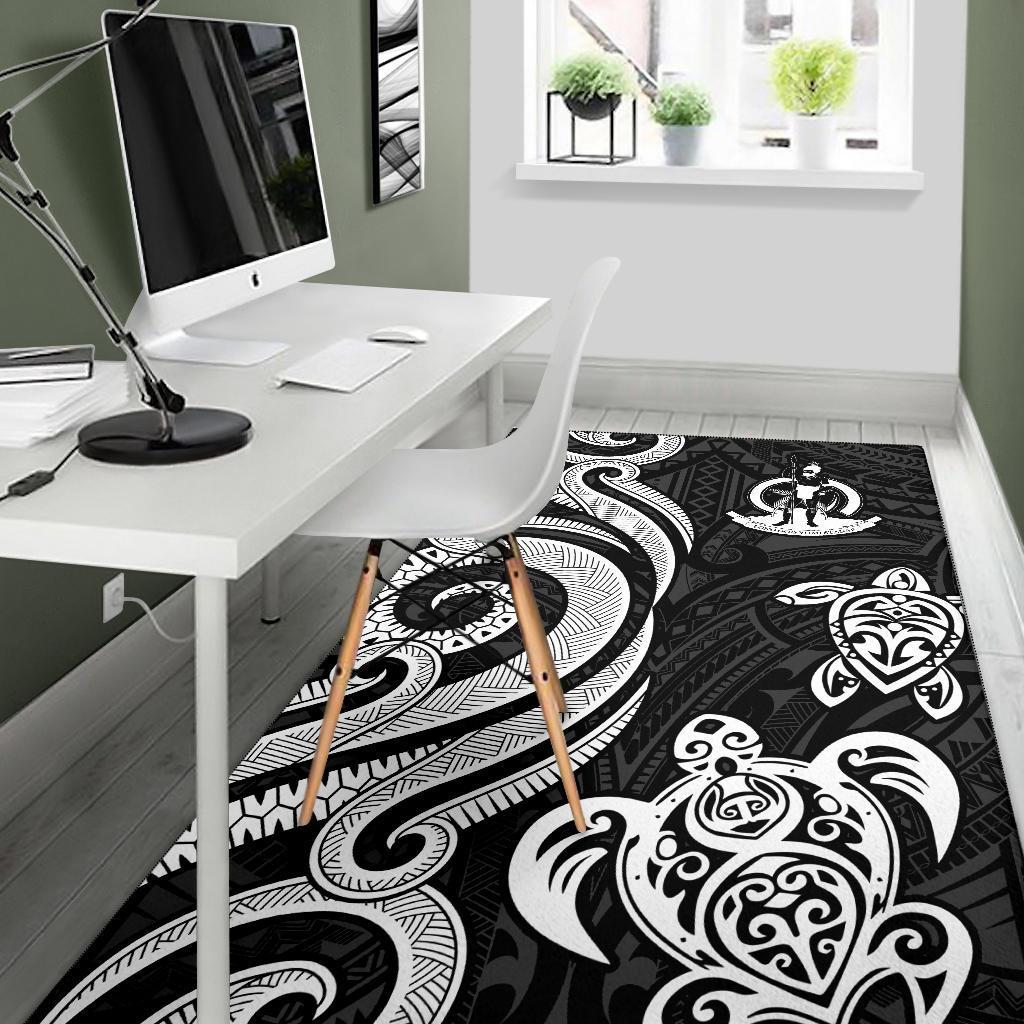 Vanuatu Area Rug - White Tentacle Turtle - Polynesian Pride