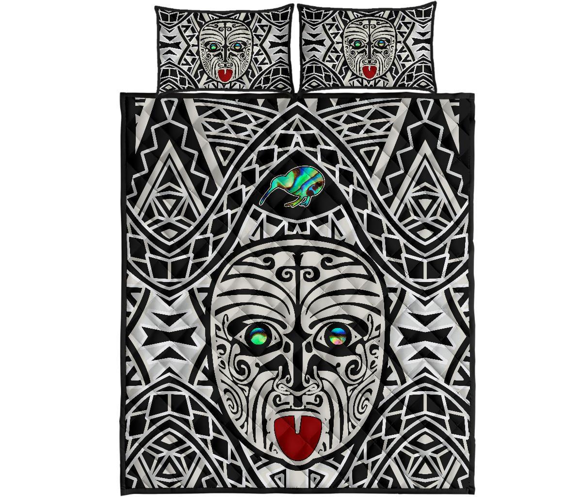 Integrity Maori Ta Moko Quilt Bed Set Kiwi And Paua - Polynesian Pride