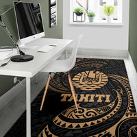 Tahiti Polynesian Area Rug - Gold Tribal Wave - Polynesian Pride