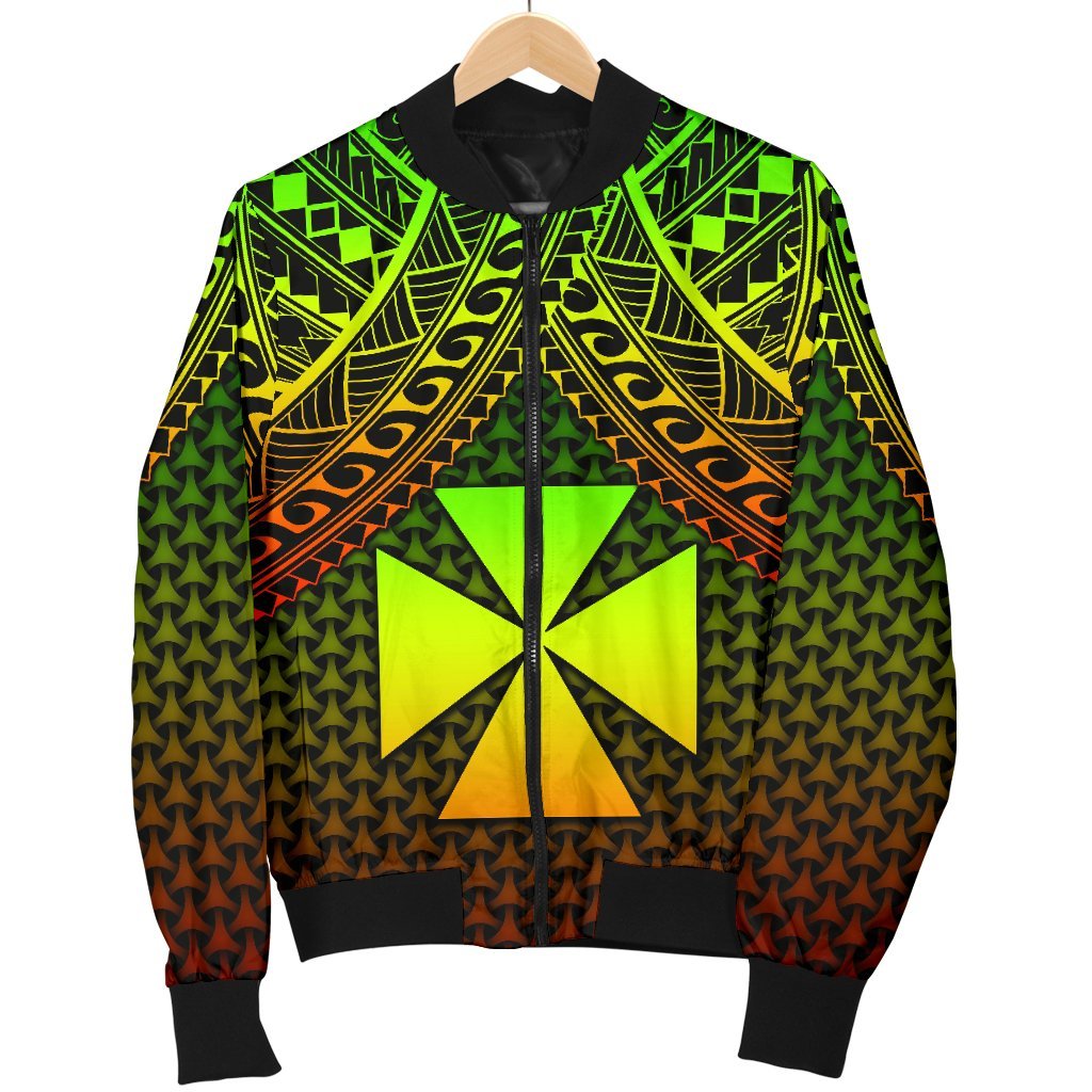 Polynesian Wallis and Futuna Personalised Men's Bomber Jacket - Reggae Vintage Polynesian Patterns - Polynesian Pride