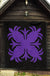 Hawaiian Premium Quilt Royal Pattern - Black And Purple - A2 Style - Polynesian Pride